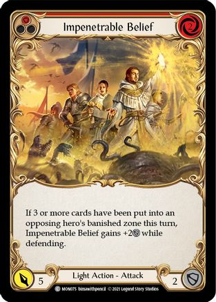 Impenetrable Belief (Red) [MON075] (Monarch)  1st Edition Normal-1