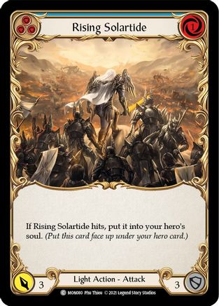 Rising Solartide (Blue) [MON080-RF] (Monarch)  1st Edition Rainbow Foil-1