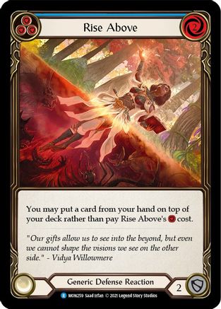 Rise Above (Blue) [U-MON259-RF] (Monarch Unlimited)  Unlimited Rainbow Foil-1