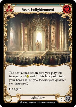 Seek Enlightenment (Blue) [U-MON083] (Monarch Unlimited)  Unlimited Normal-1