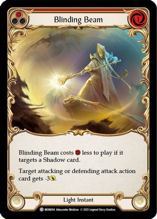 Blinding Beam (Red) [U-MON084-RF] (Monarch Unlimited)  Unlimited Rainbow Foil-1