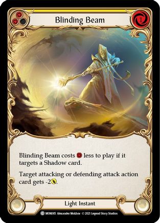 Blinding Beam (Yellow) [U-MON085-RF] (Monarch Unlimited)  Unlimited Rainbow Foil-1