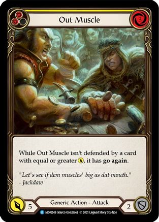 Out Muscle (Yellow) [MON249-RF] (Monarch)  1st Edition Rainbow Foil-1