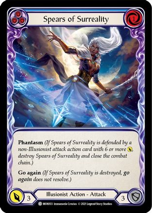 Spears of Surreality (Blue) [U-MON103-RF] (Monarch Unlimited)  Unlimited Rainbow Foil-1