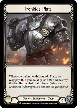 Ironhide Plate [MON242-CF] (Monarch)  1st Edition Cold Foil-1