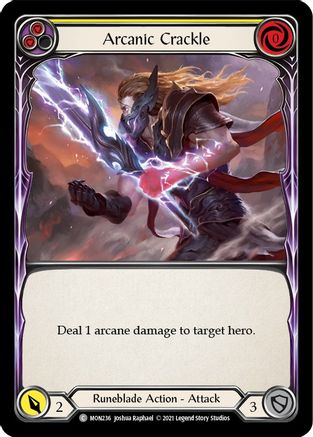Arcanic Crackle (Yellow) [U-MON236] (Monarch Unlimited)  Unlimited Normal-1