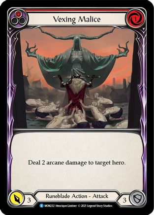 Vexing Malice (Red) [U-MON232-RF] (Monarch Unlimited)  Unlimited Rainbow Foil-1