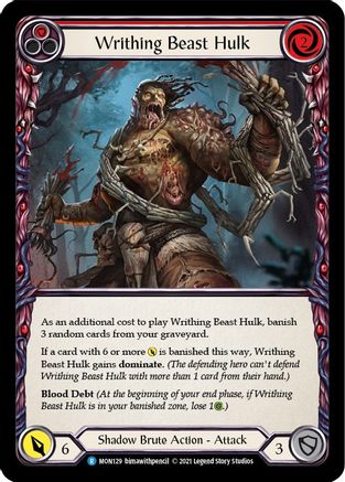 Writhing Beast Hulk (Red) [U-MON129] (Monarch Unlimited)  Unlimited Normal-1