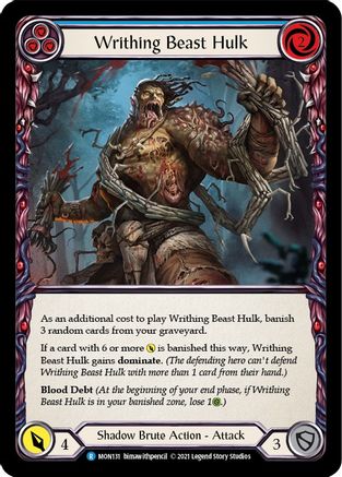 Writhing Beast Hulk (Blue) [MON131-RF] (Monarch)  1st Edition Rainbow Foil-1