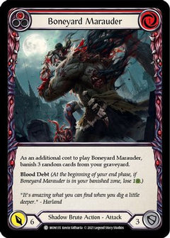 Boneyard Marauder (Red) [MON135-RF] (Monarch)  1st Edition Rainbow Foil-1