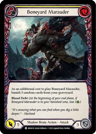 Boneyard Marauder (Yellow) [MON136] (Monarch)  1st Edition Normal-1