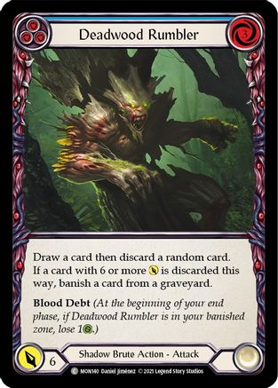 Deadwood Rumbler (Blue) [U-MON140-RF] (Monarch Unlimited)  Unlimited Rainbow Foil-1