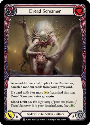 Dread Screamer (Red) [MON141] (Monarch)  1st Edition Normal-1