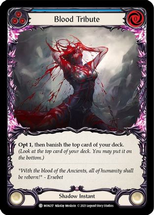 Blood Tribute (Blue) [U-MON217-RF] (Monarch Unlimited)  Unlimited Rainbow Foil-1