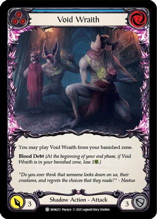 Void Wraith (Blue) [MON211] (Monarch)  1st Edition Normal-1