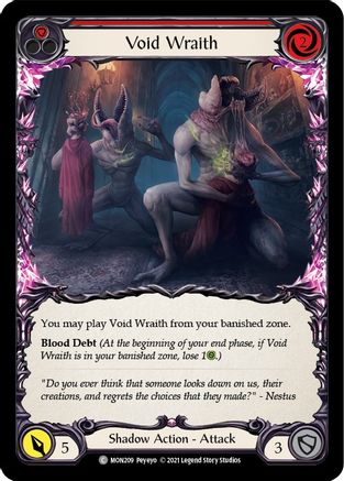 Void Wraith (Red) [MON209-RF] (Monarch)  1st Edition Rainbow Foil-1