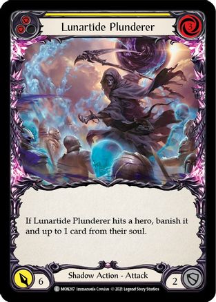 Lunartide Plunderer (Yellow) [U-MON207-RF] (Monarch Unlimited)  Unlimited Rainbow Foil