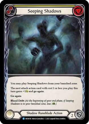 Seeping Shadows (Yellow) [U-MON166] (Monarch Unlimited)  Unlimited Normal-1