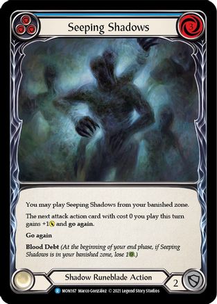 Seeping Shadows (Blue) [U-MON167-RF] (Monarch Unlimited)  Unlimited Rainbow Foil-1