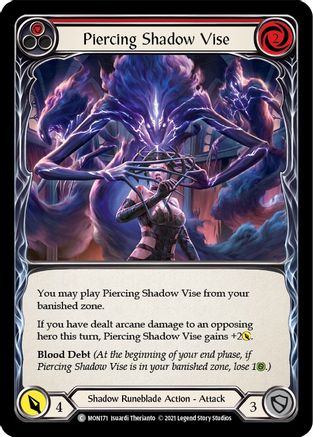 Piercing Shadow Vise (Red) [U-MON171-RF] (Monarch Unlimited)  Unlimited Rainbow Foil-1