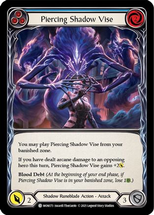 Piercing Shadow Vise (Blue) [U-MON173] (Monarch Unlimited)  Unlimited Normal-1