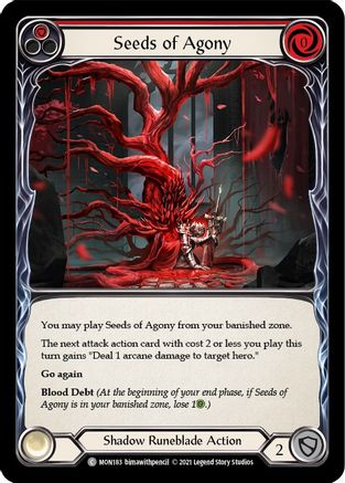 Seeds of Agony (Red) [U-MON183-RF] (Monarch Unlimited)  Unlimited Rainbow Foil-1