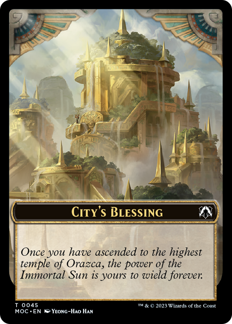 Elephant // City's Blessing Double-Sided Token [March of the Machine Commander Tokens]-2