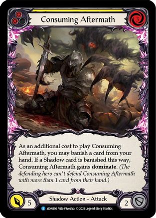 Consuming Aftermath (Yellow) [U-MON196-RF] (Monarch Unlimited)  Unlimited Rainbow Foil-1