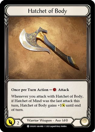 Hatchet of Body [BOL003] (Monarch Boltyn Blitz Deck)-1