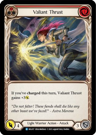 Valiant Thrust (Red) [BOL017] (Monarch Boltyn Blitz Deck)-1