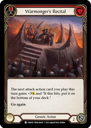 Warmonger's Recital (Red) [CHN028] (Monarch Chane Blitz Deck)-1
