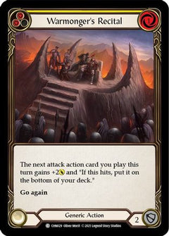 Warmonger's Recital (Yellow) [CHN029] (Monarch Chane Blitz Deck)-1