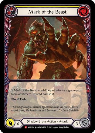 Mark of the Beast (Extended Art) [MON124-EA] (Monarch)  1st Edition Rainbow Foil-1