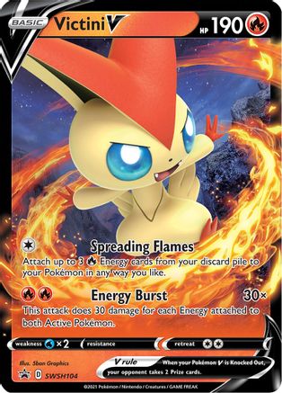 Victini V (SWSH104) [Sword & Shield: Black Star Promos]-1