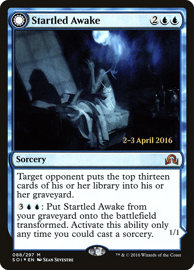 Startled Awake // Persistent Nightmare [Shadows over Innistrad Prerelease Promos]-3