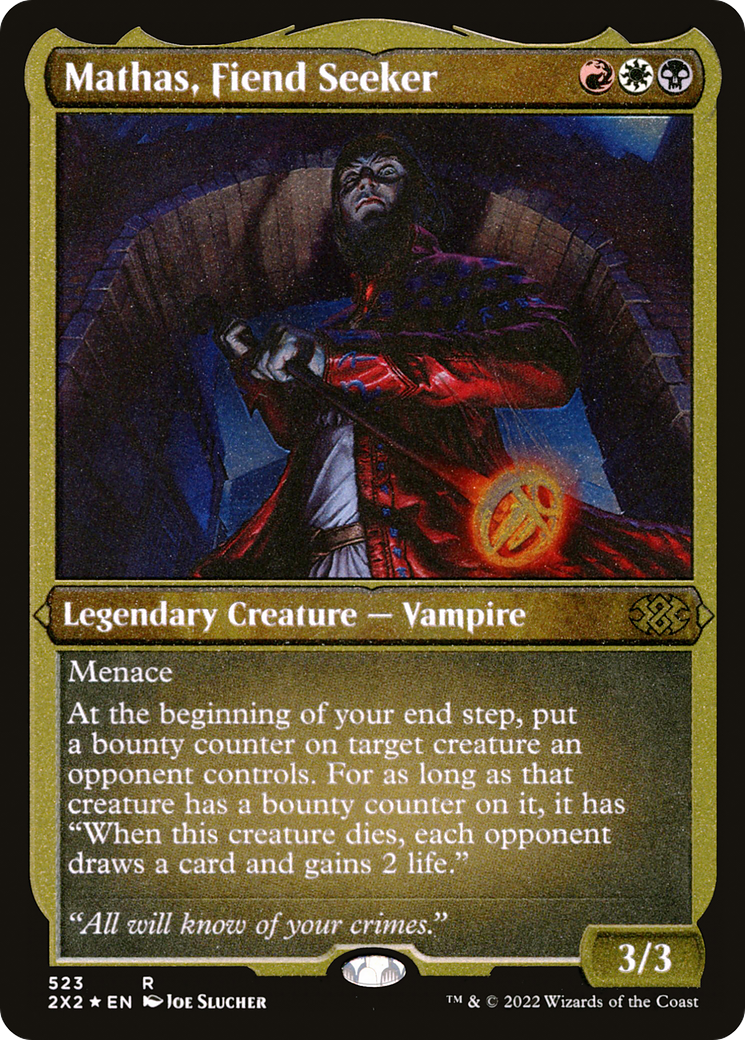 Mathas, Fiend Seeker (Foil Etched) [Double Masters 2022]-1