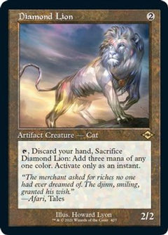 Diamond Lion (Retro Frame) (Foil Etched) (MH2-427) - Modern Horizons 2 Foil-1