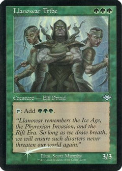 Llanowar Tribe (Retro Foil Etched) [Modern Horizons]-1