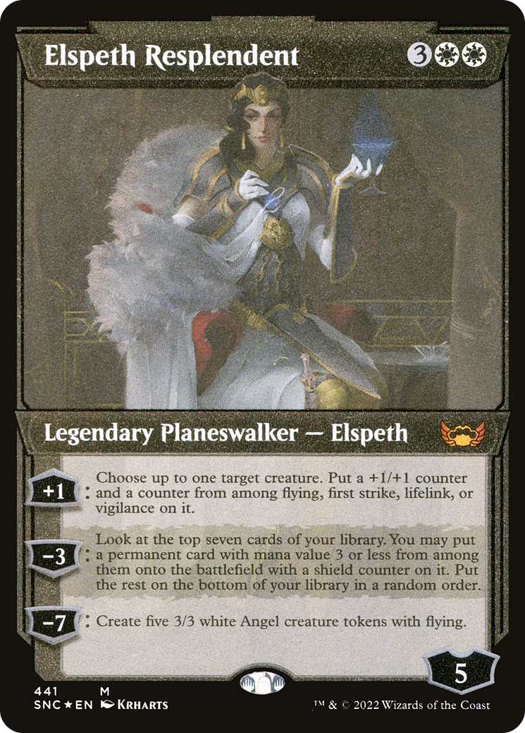 Elspeth Resplendent (Showcase Art Deco Foil Etched) [Streets of New Capenna]-1