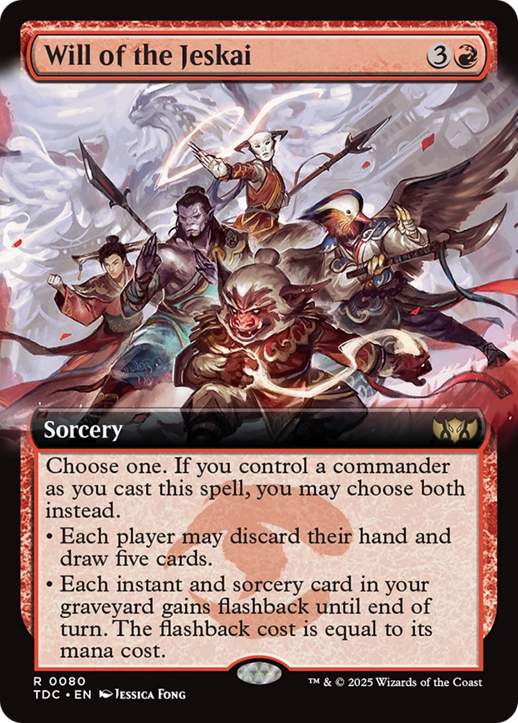 Will of the Jeskai (Extended Art) [Tarkir: Dragonstorm Commander]-1