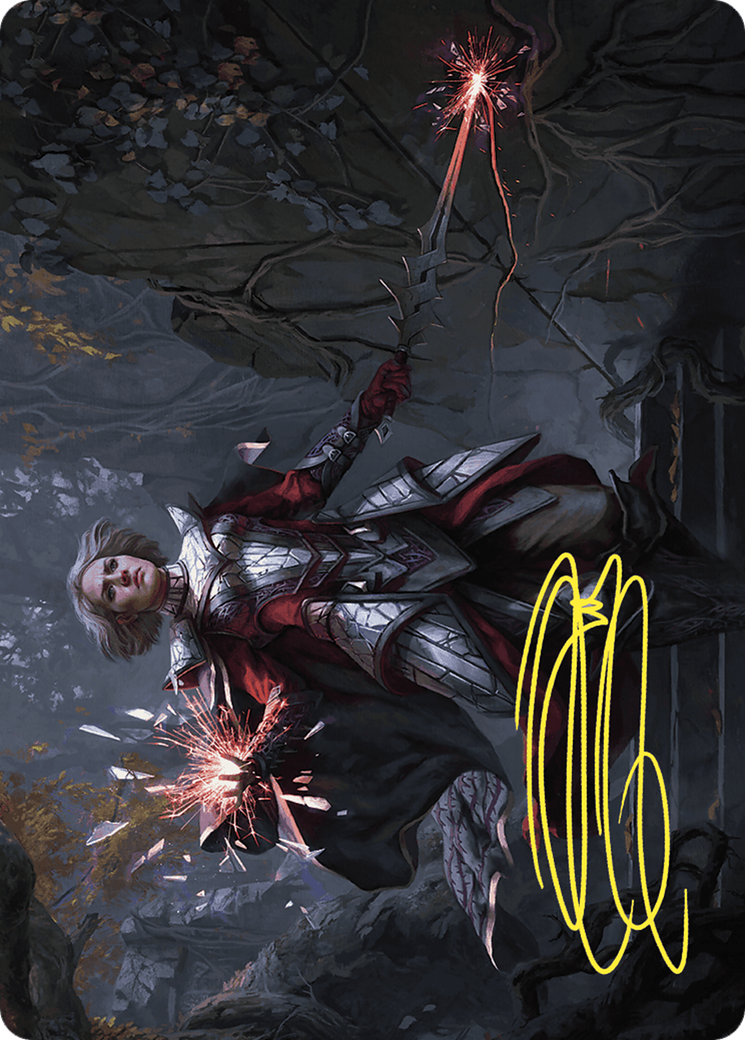 Rowan, Scion of War // Rowan, Scion of War (AWOE-031) - Wilds of Eldraine Art Series (Borderless) Foil-1