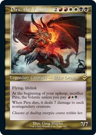Piru, the Volatile (Retro Frame) (Foil Etched) (MH2-422) - Modern Horizons 2 Foil-1