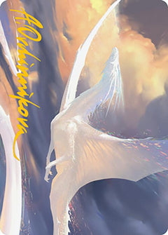 Timeless Dragon Art Card (Gold-Stamped Signature) [Modern Horizons 2 Art Series]-1