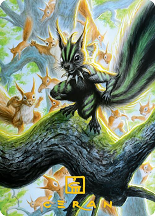Chatterfang, Squirrel General Art Card (67) (Gold-Stamped Signature) [Modern Horizons 2 Art Series]-1