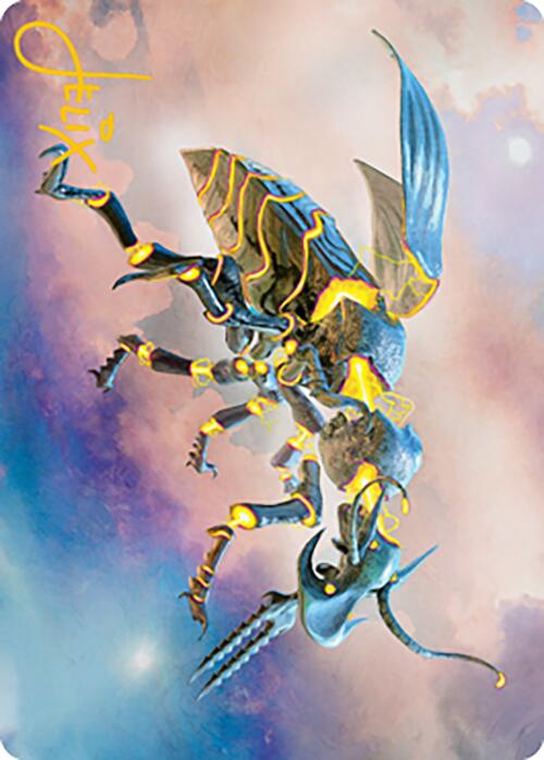 Zabaz, the Glimmerwasp Art Card (Gold-Stamped Signature) [Modern Horizons 2 Art Series]-1