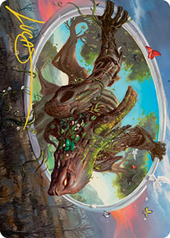 Gaea's Will Art Card (Gold-Stamped Signature) [Modern Horizons 2 Art Series]-1