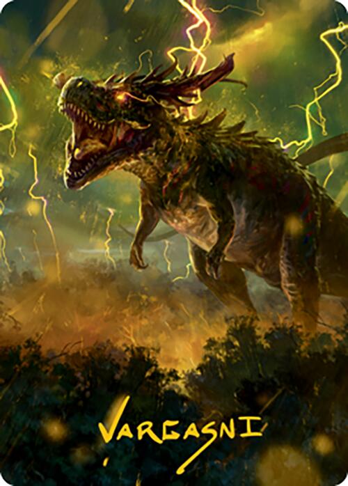 Thrasta, Tempest's Roar Art Card (42) (Gold-Stamped Signature) [Modern Horizons 2 Art Series]-1