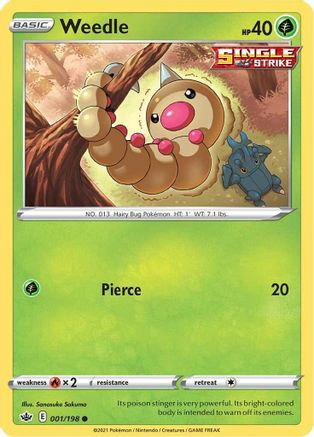 Weedle (001/198) [Sword & Shield: Chilling Reign]-1