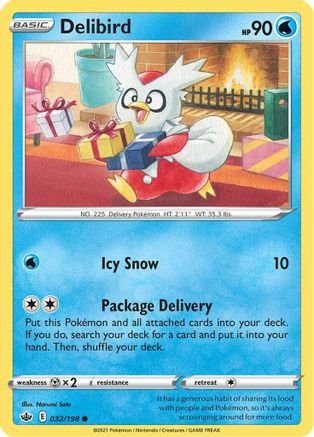 Delibird (032/198) [Sword & Shield: Chilling Reign]-1