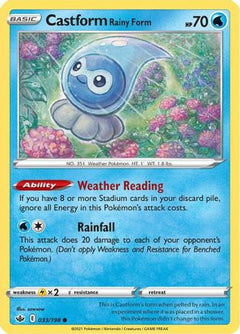 Castform Rainy Form (033/198) [Sword & Shield: Chilling Reign]-1